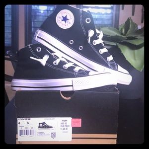 Brand new mid rise high top converse
